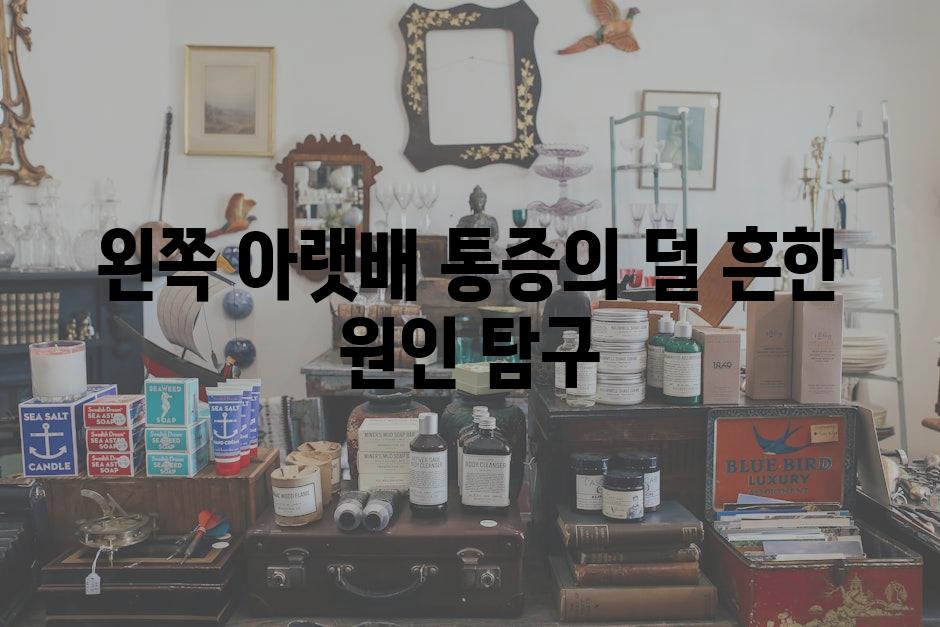 왼쪽 아랫배 통증의 덜 흔한 원인 탐구