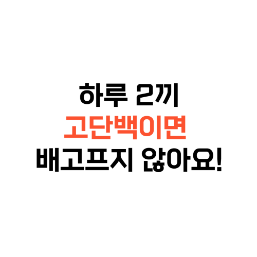 하루2끼식단표