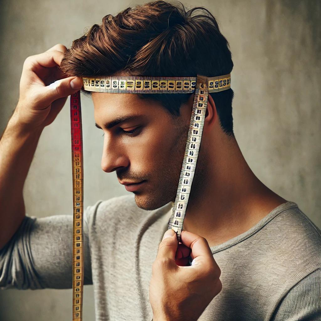 성인 남자 머리둘레
