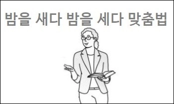 밤을 새다 밤을 세다 맞춤법