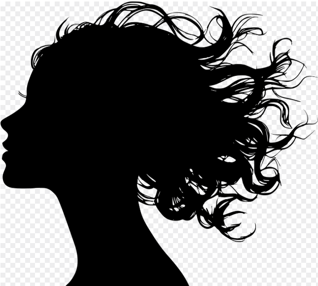 긴 머리 휘날리는 여성의 모습