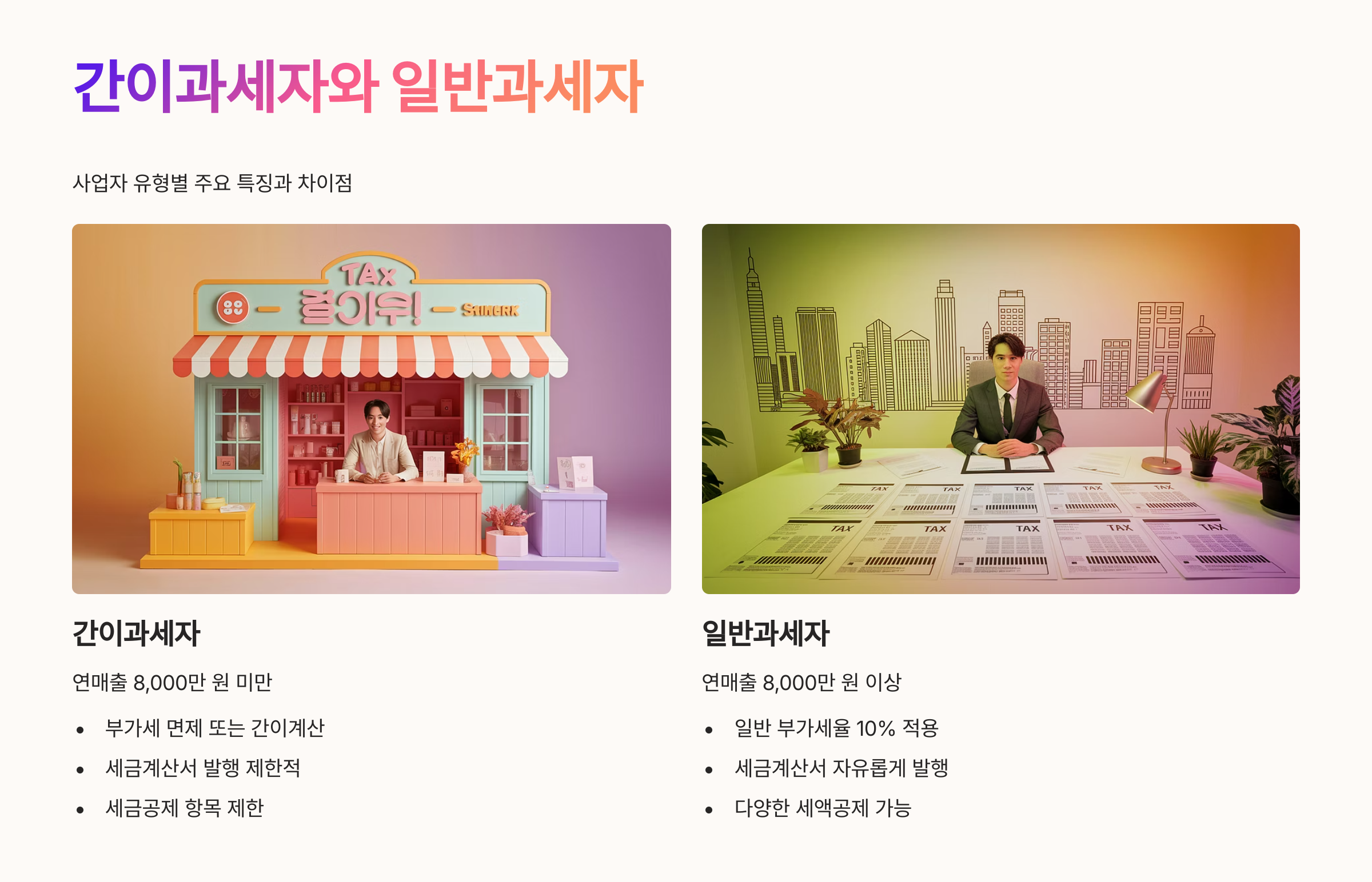 🧾 간이과세자와 일반과세자의 차이