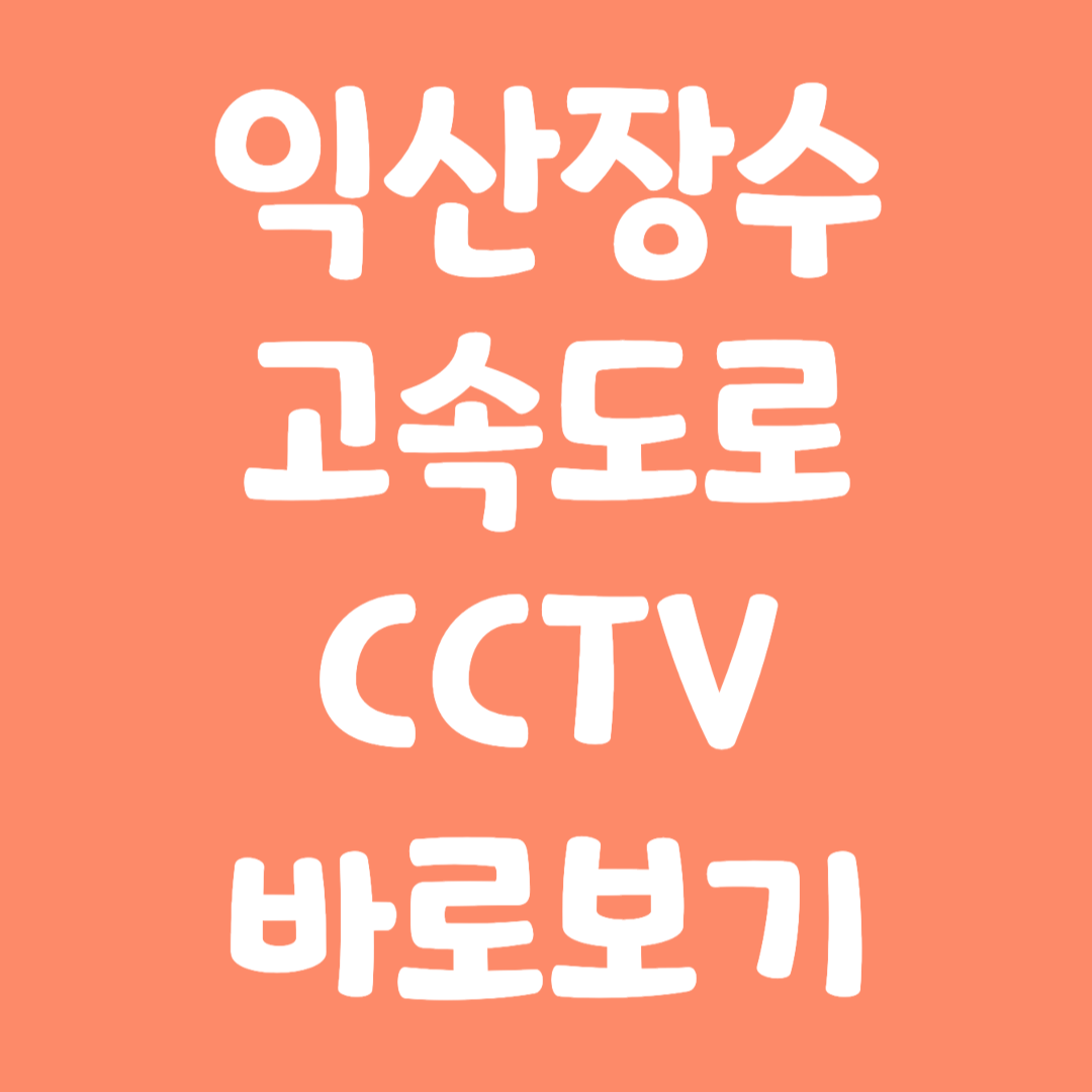 실시간 익산장수 고속도로 CCTV 바로보기