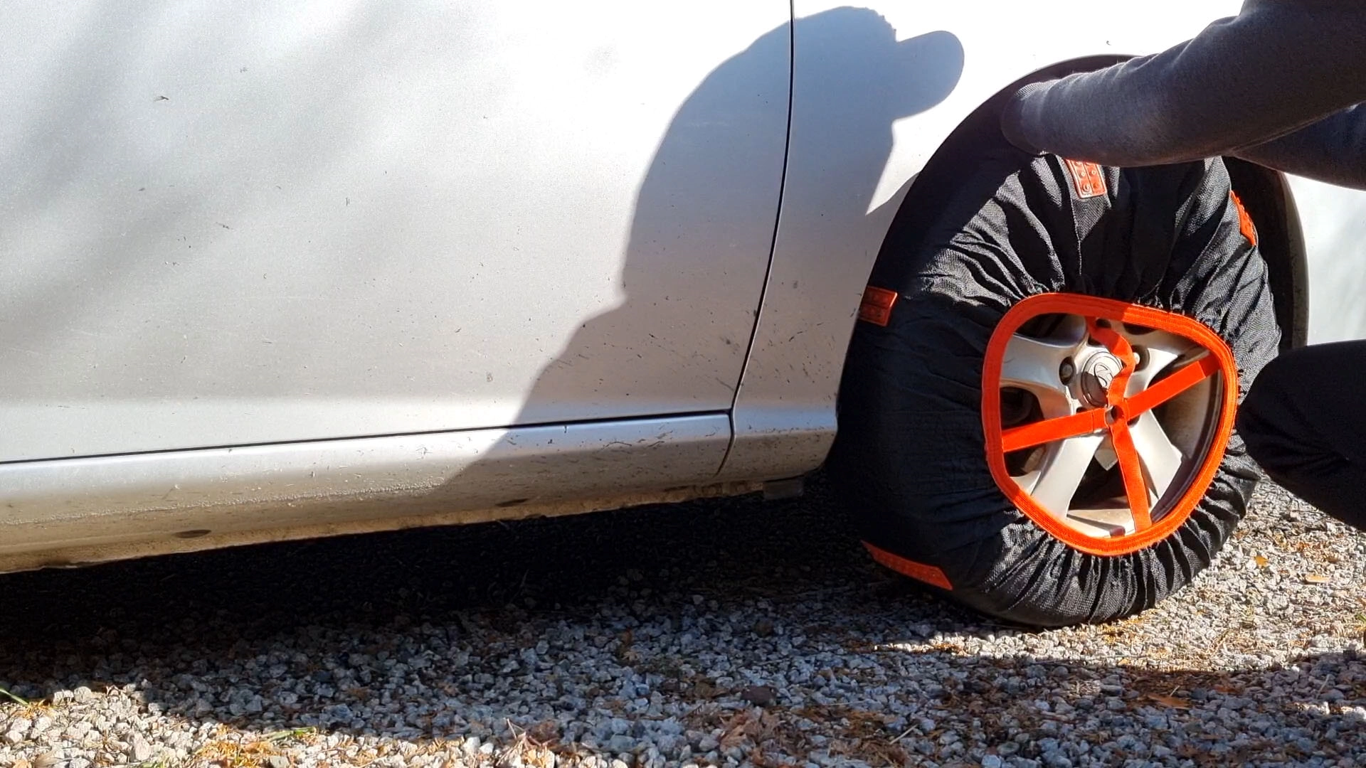 직물체인 탈거 모습