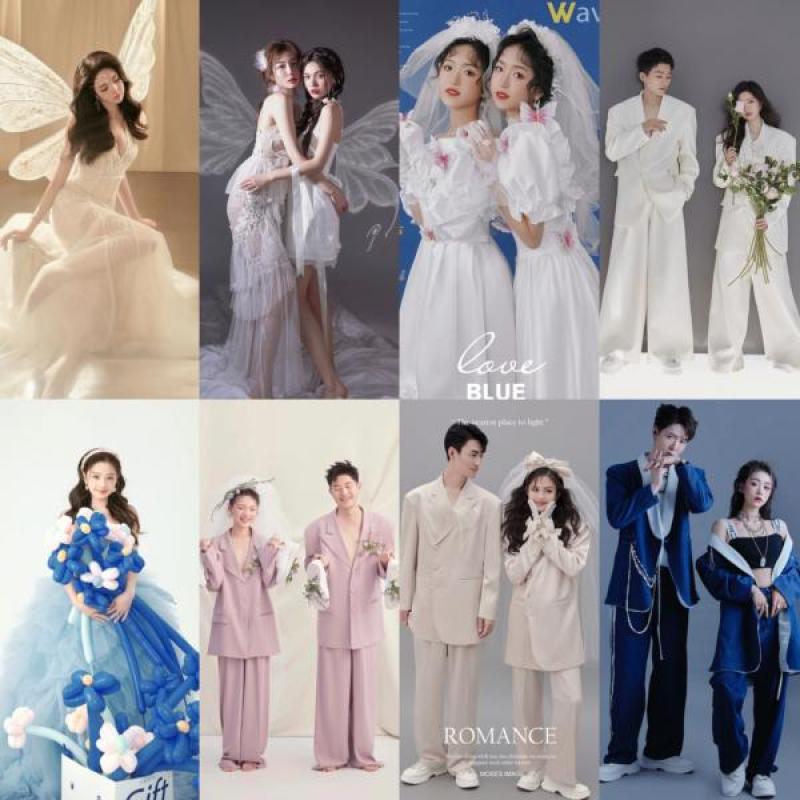 커플 수트 정장 시밀러룩 하객룩 스튜디오 남여 세미 커플룩