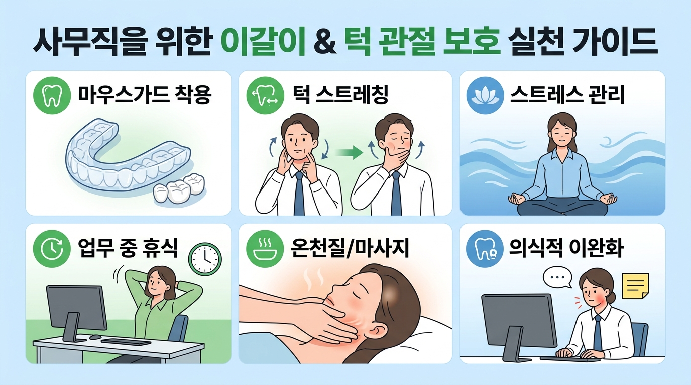 직장인 이갈이 &amp; 이 악물기 대처법 (스트레스 관리 포함)
