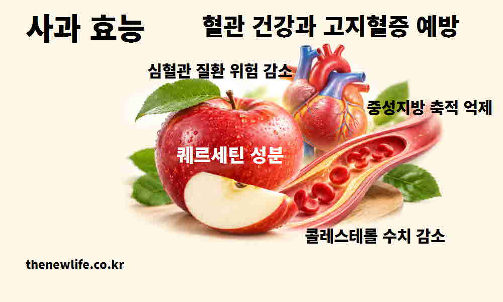 사과 효능 혈관 건강 고지혈증 예방