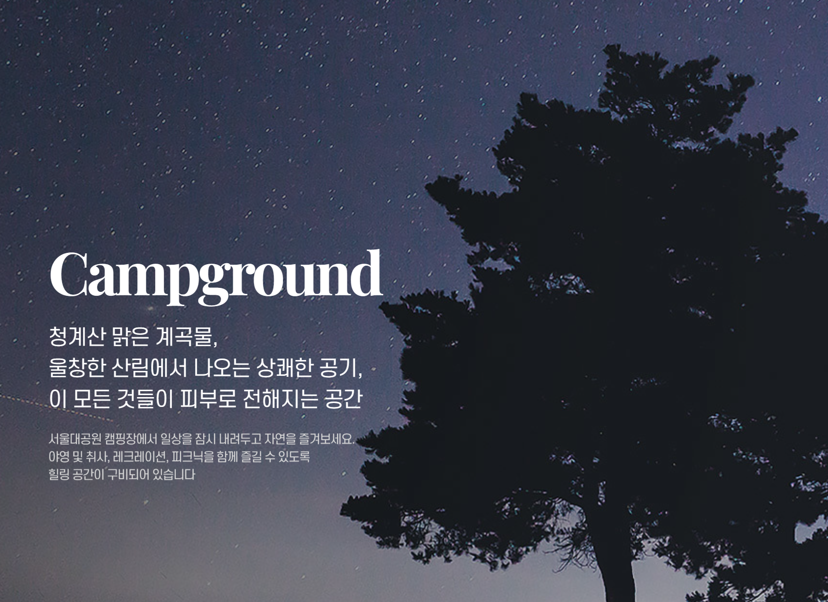 서울대공원 캠핑장