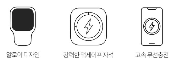 맥플-맥크론-차량용-맥세이프-고속-무선-충전-거치대