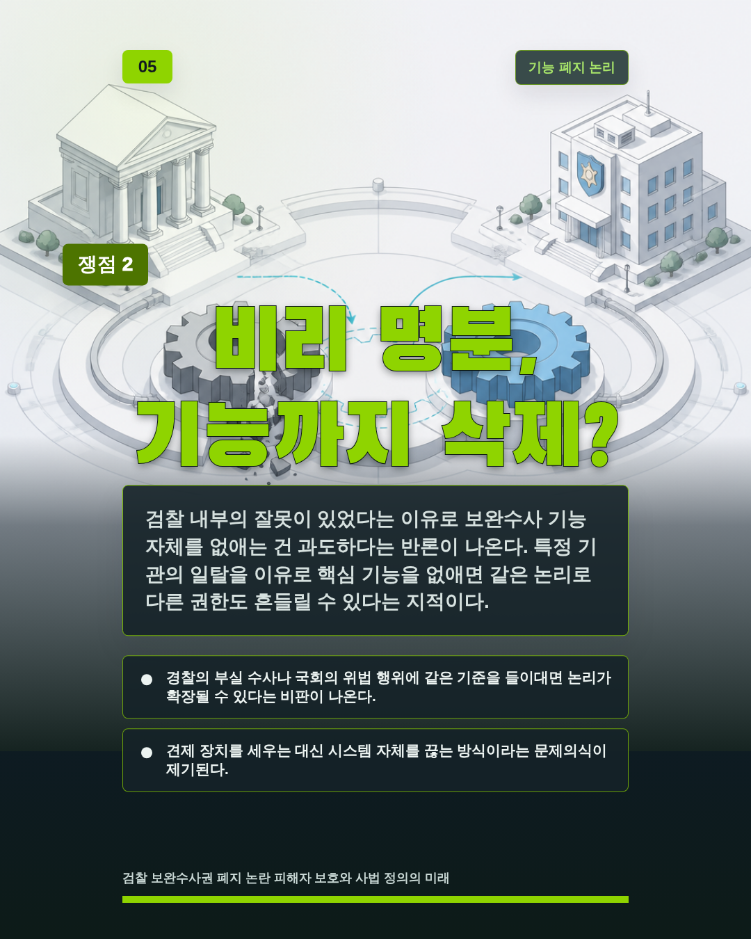 비리 명분, 기능까지 삭제?