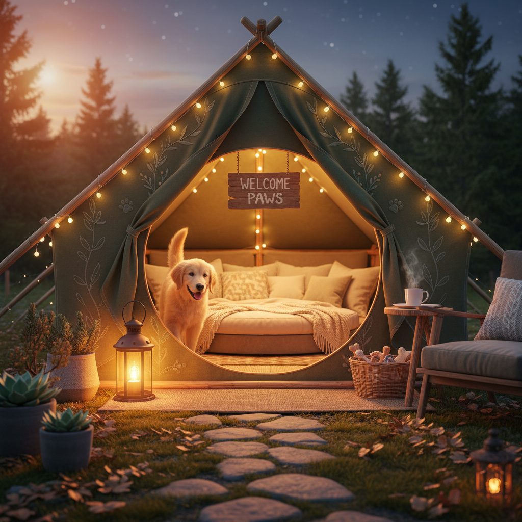 숙소 안에 들어가있는 반려동물 이미지