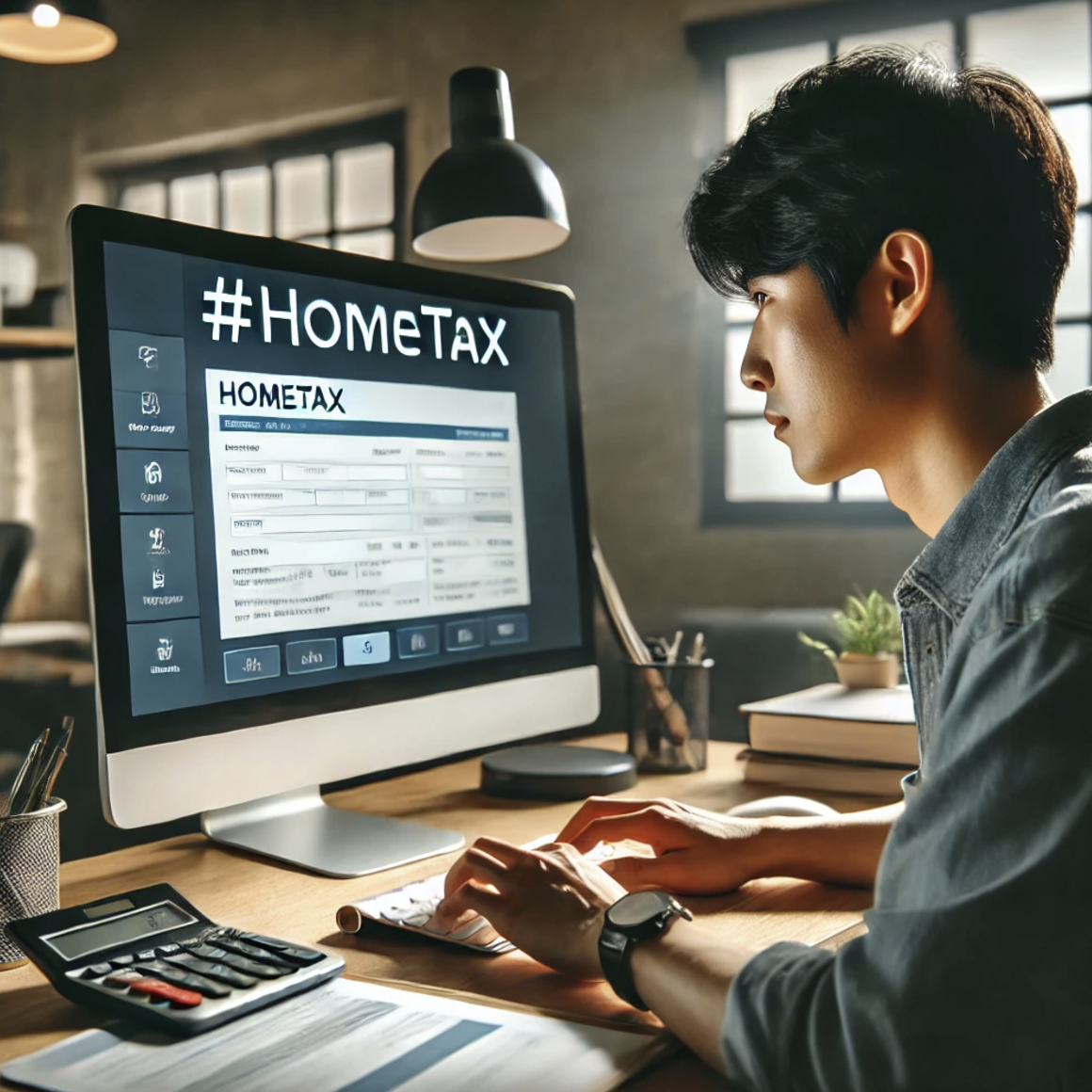 HomeTax 시스템을 사용하는 사람.