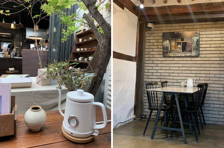 자리마다 있는 커피포트