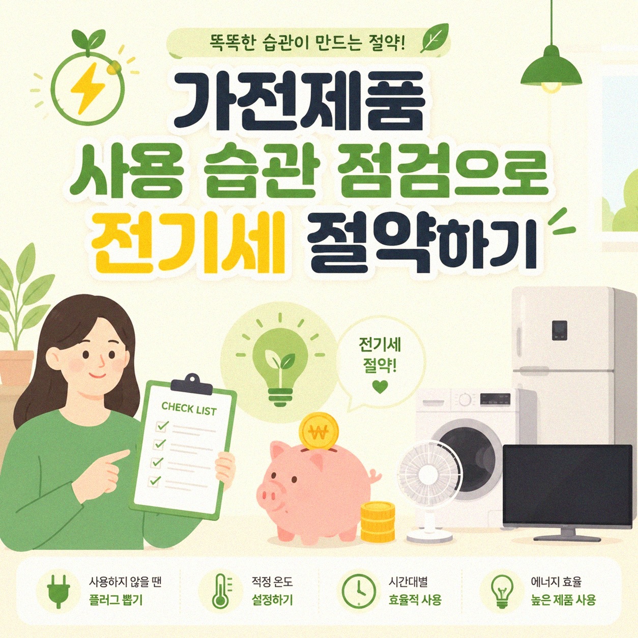 전기료 아껴서 가계부 부담 줄이는 방법은 없을까