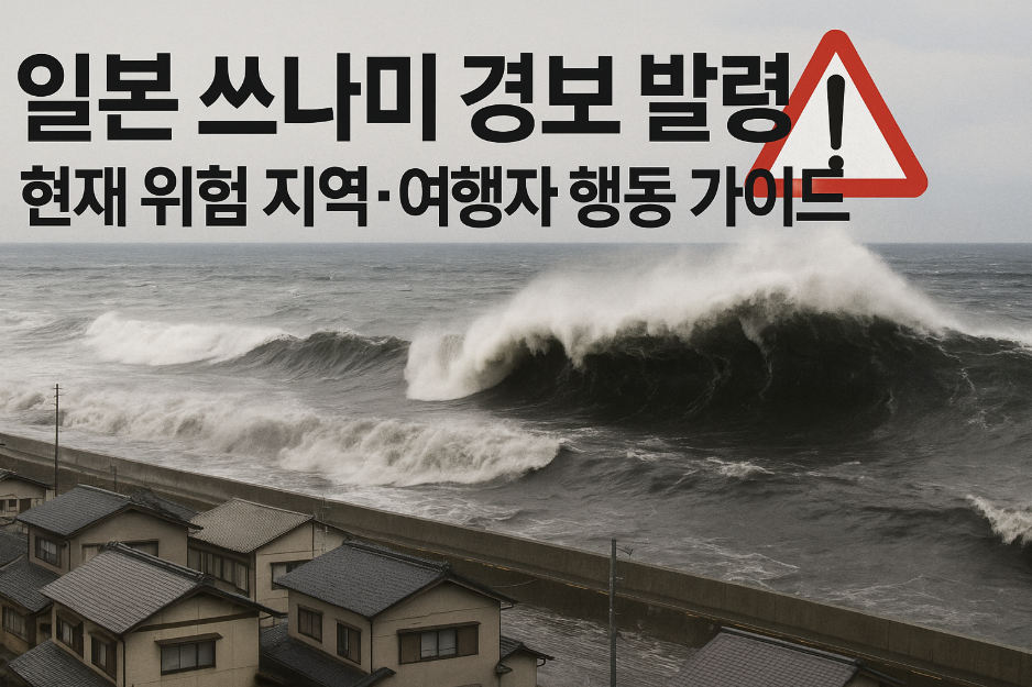 일본 쓰나미 경보 발령