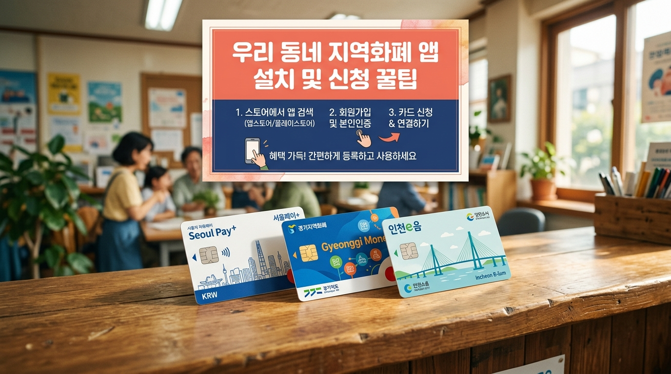 지역 화폐 전용 앱을 활용한 재난지원금 신청 방법 및 가맹점 확인