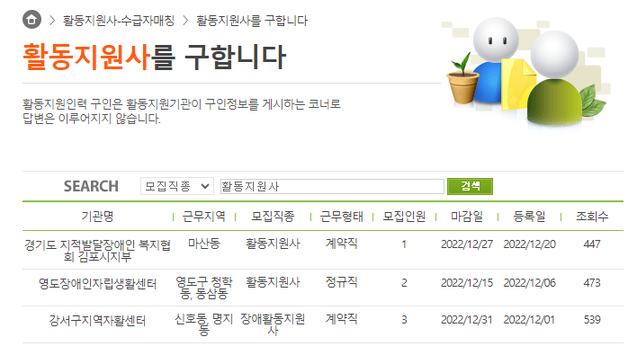 장애인 활동지원사