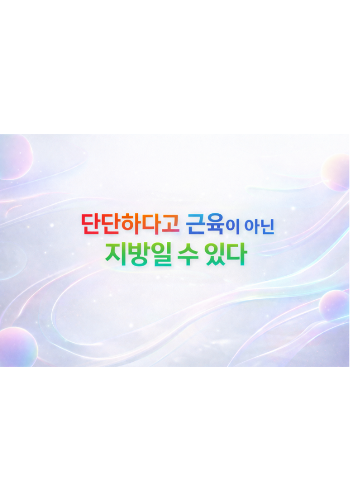 1. 단단하다고 근육이 아닌 지방일 수 있다