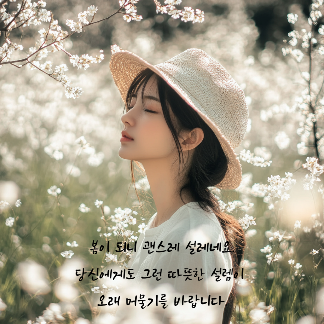 봄 인사 이미지