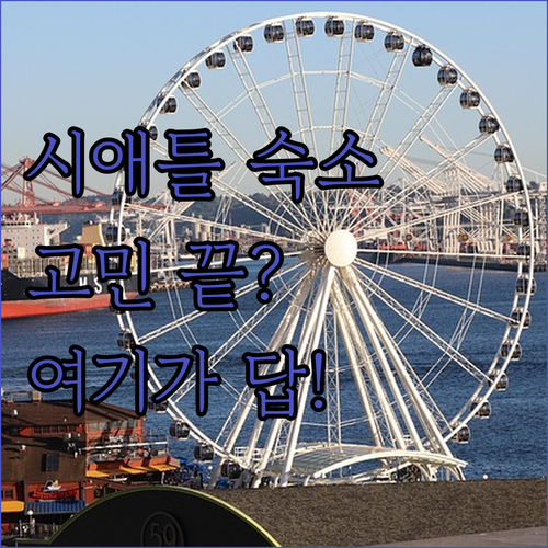 미국 시애틀 여행 숙소 결정 장애 해..