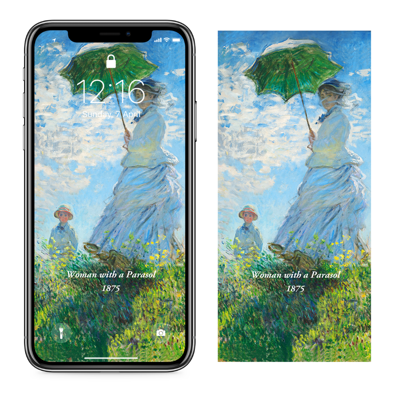 06 파라솔을 든 여인 C - Claude Monet 클로드 모네 배경화면
