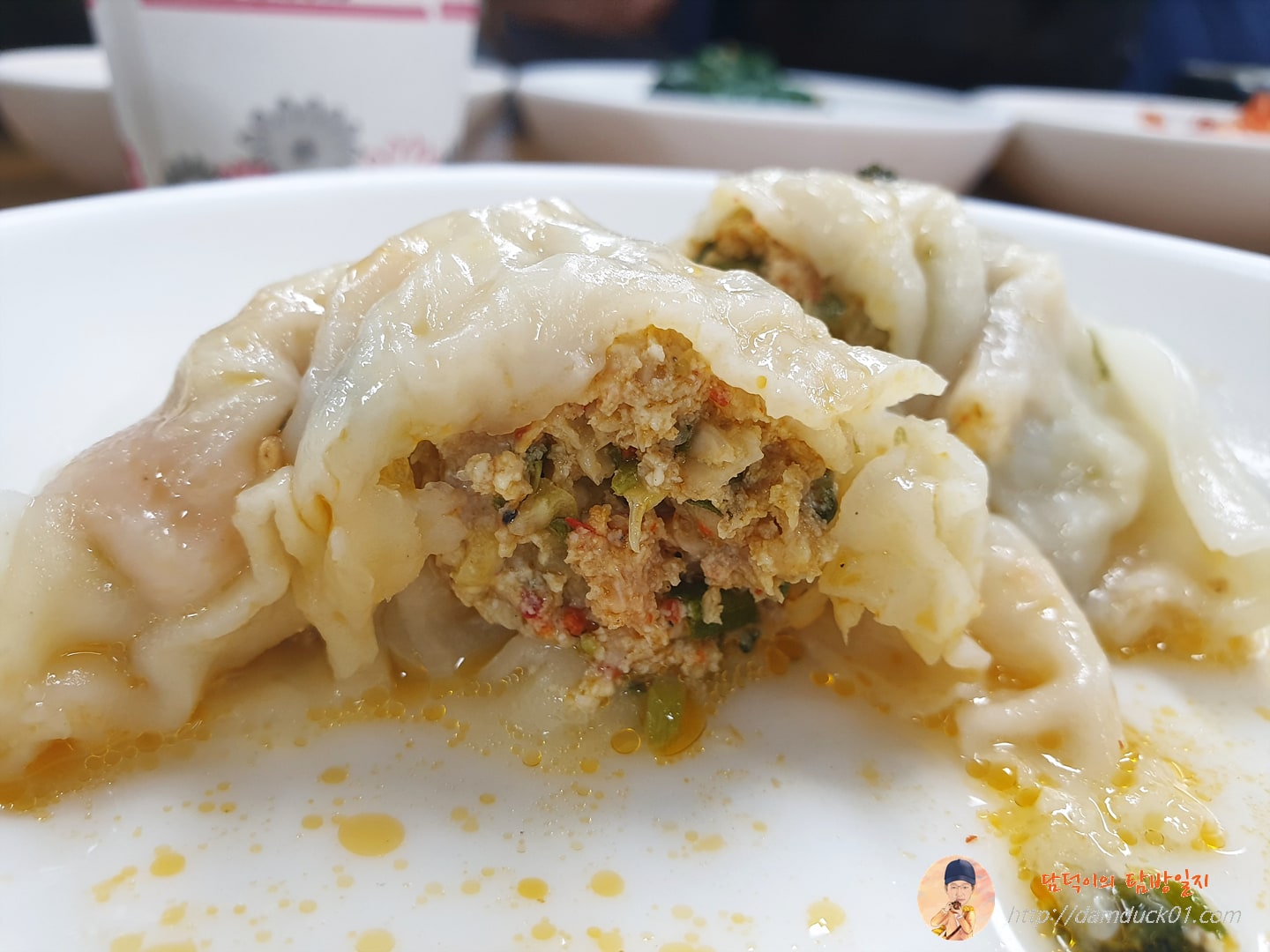 떡만둣국 만두 속