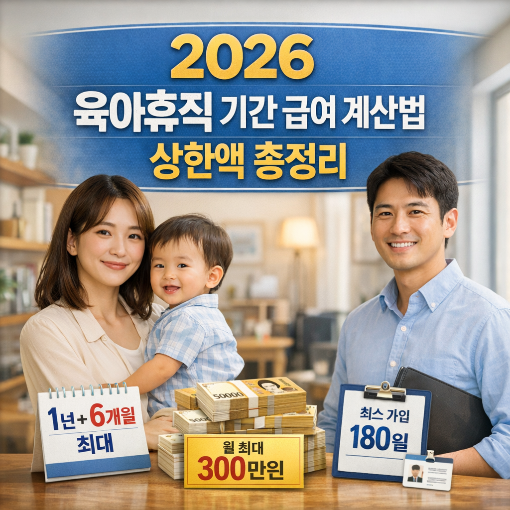 2026 육아휴직 기간 급여 계산법 상한액 총정리