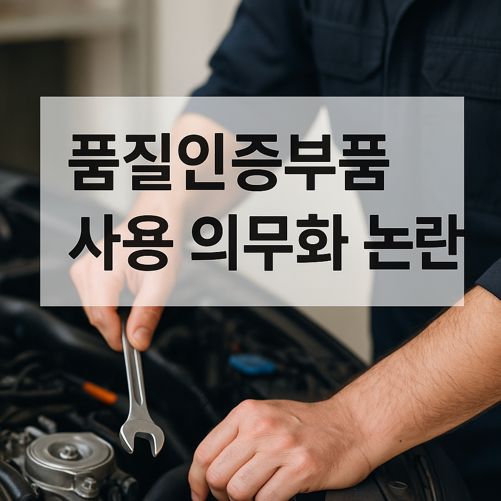 품질인증부품 사용 의무화 논란