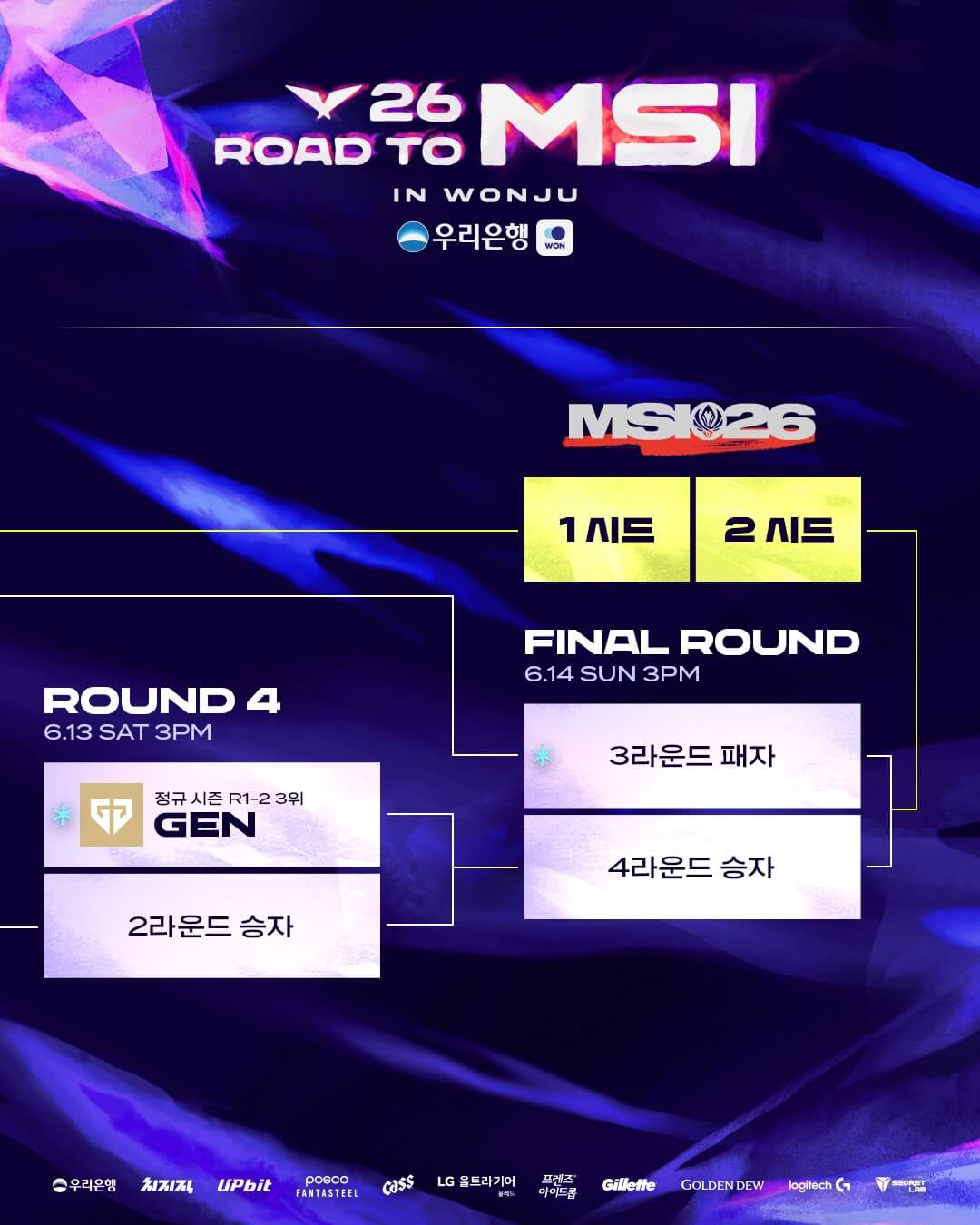 2026 LCK MSI 대표 선발전 예고 대진표 일정 티켓 중계