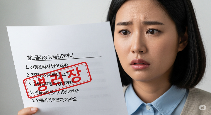 한 여성이 행복주택 당첨 포기하면 생기는 불이익과 재신청 시 주의사항을 꼼꼼히 살펴보고 있다