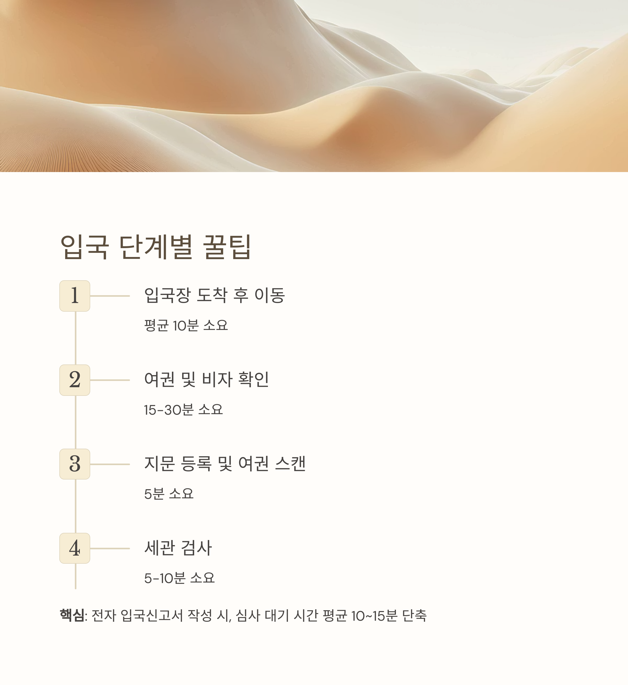 입국 단계별 꿀팁