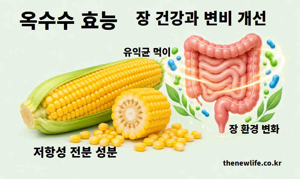 옥수수 효능 장 건강 변비 개선