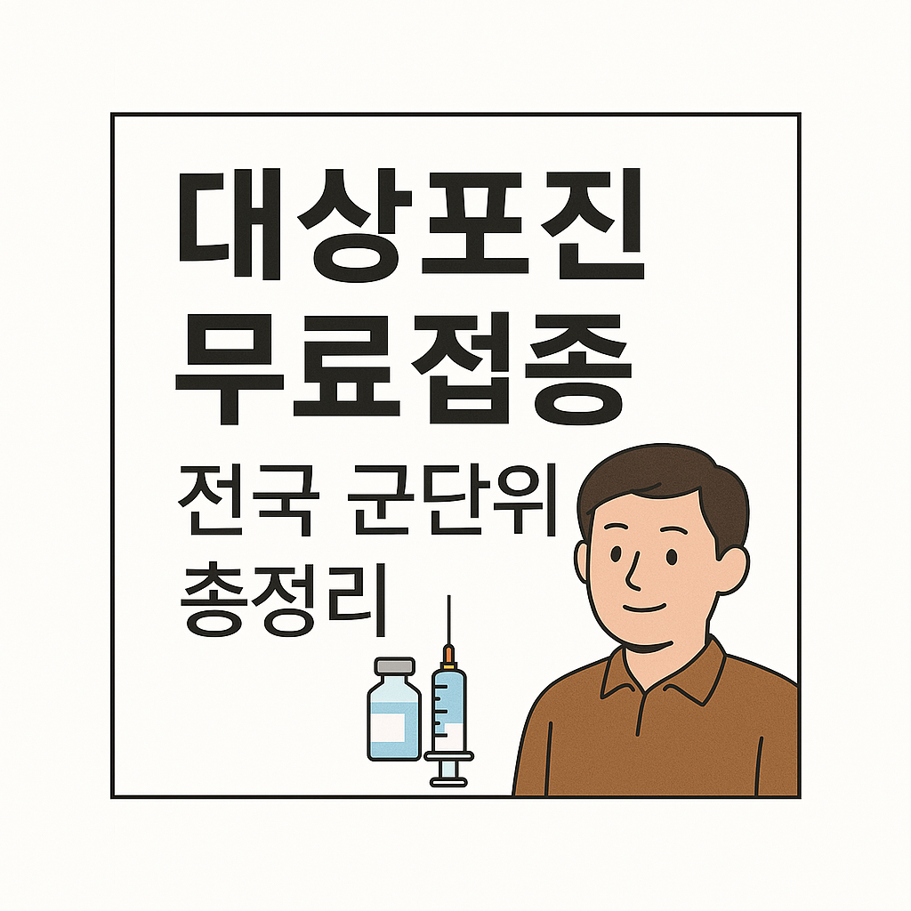 대상포진 무료접종 안내 포스터