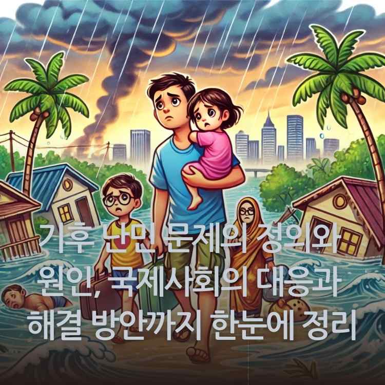 <img src="기후-난민-문제의-정의와-원인,-국제사회의-대응과-해결-방안까지-한눈에-정리.jpg" alt="해수면이-상승해서-집을-잃고-떠나는-난민들의-모습">