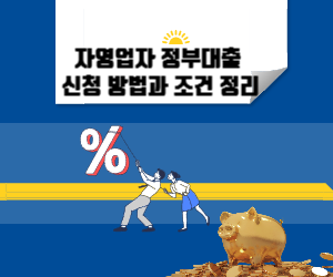 자영업자 정부대출 신청 방법과 조건 정리