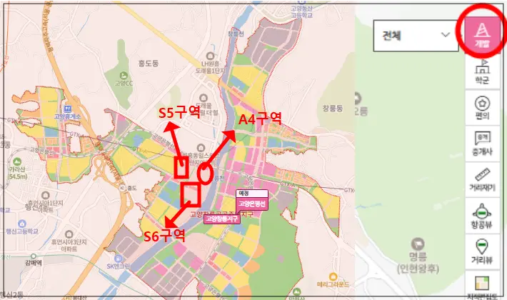 네이버페이부동산-개발-탭-설정해서-토지이용계획도-보기
