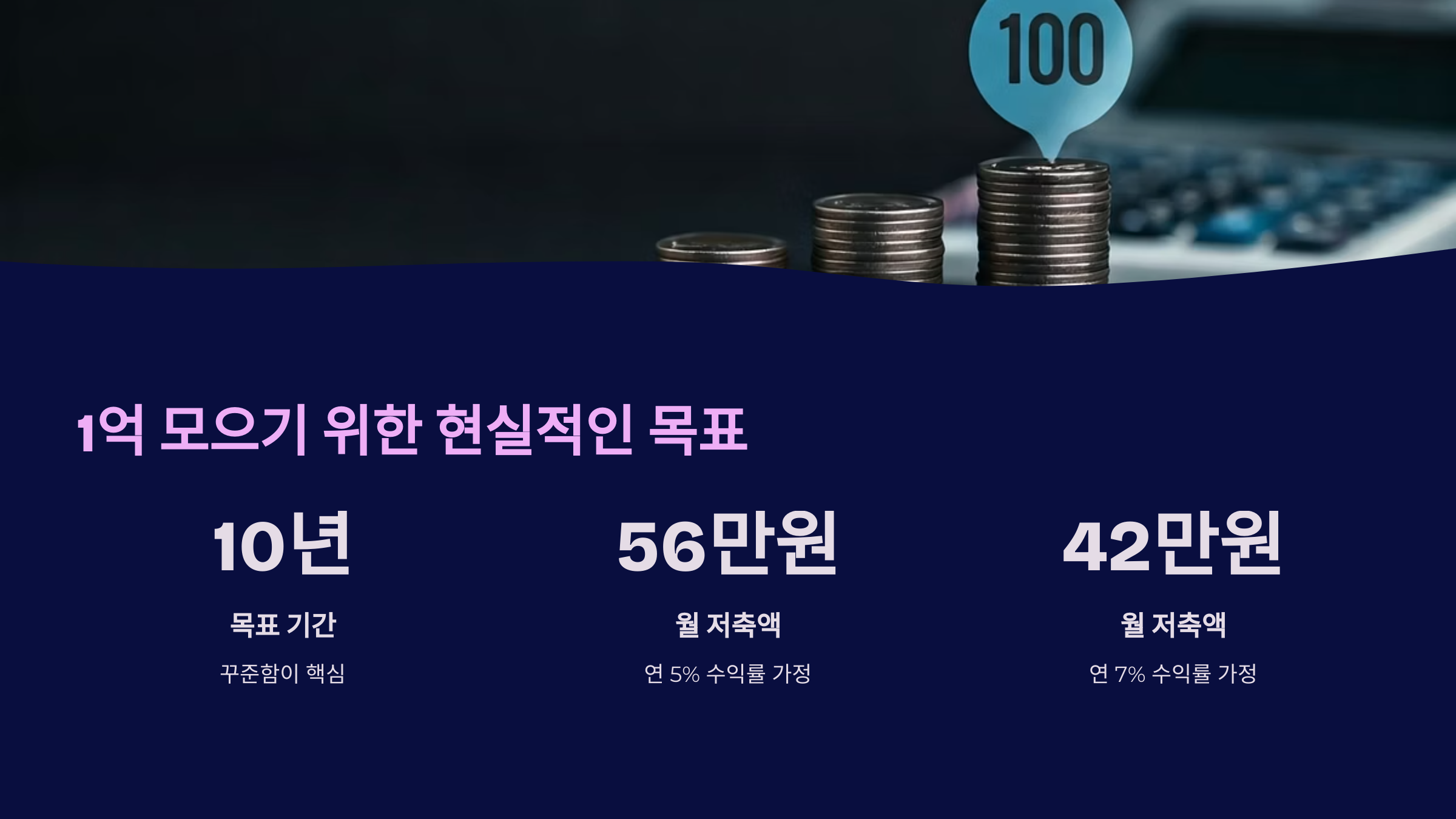 1억 모으기 현실적인 목표