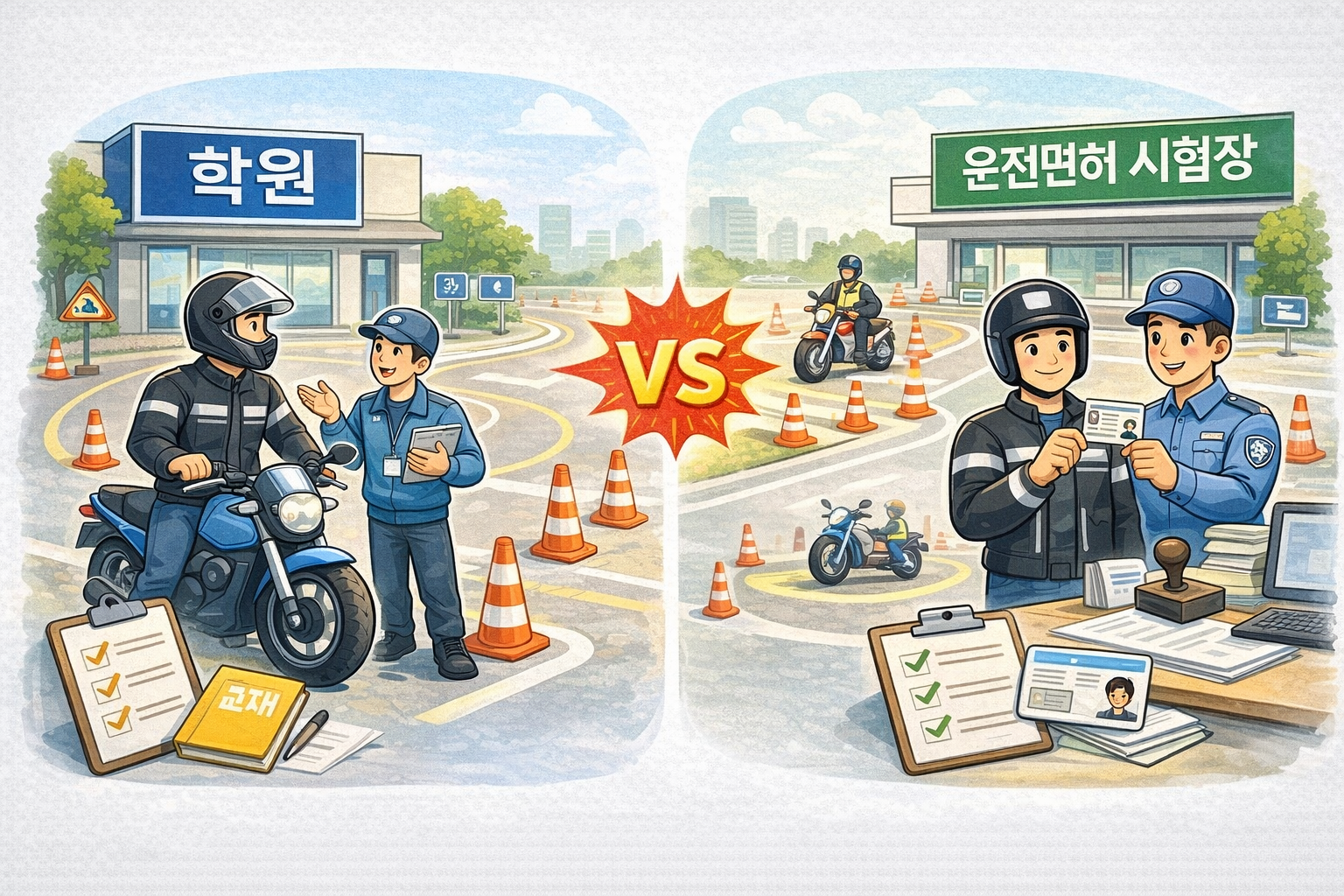 2종 소형 면허 취득 방법 및 절차 완벽 가이드(학원 시험장 비교)