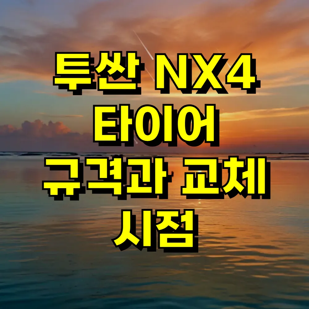 투싼 NX4 타이어 규격과 교체 시점