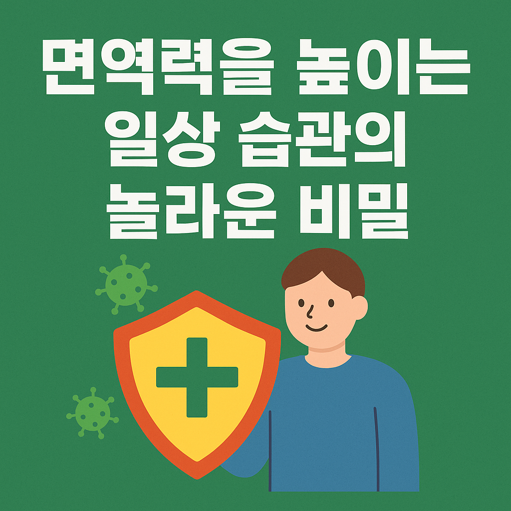 면역력을 높이는 일상 습관의 놀라운 비밀