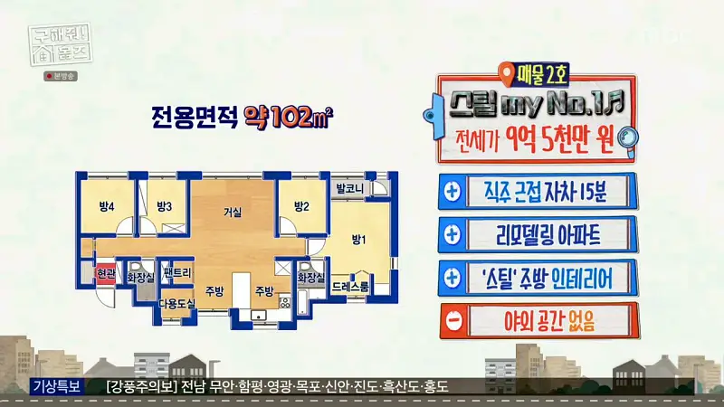 구해줘홈즈 장동민, 김승혜, 최준 김해준 하남시 선동 미사신도시 스틸 마이 넘버 원 아파트 매물 가격 및 구조 인테리어 리모델링 최종선택 소개 다시