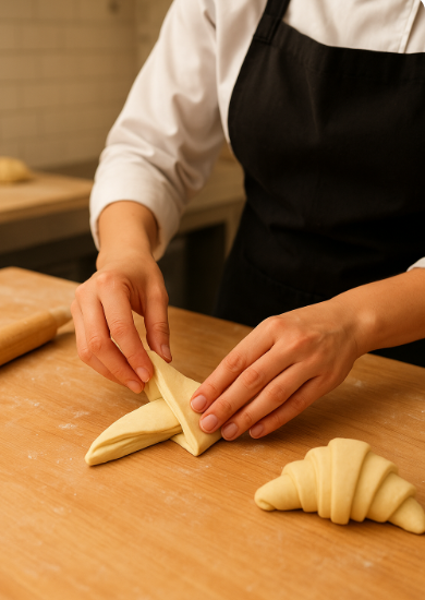 프랑스에서 크루아상 만들기 체험 관련 이미지