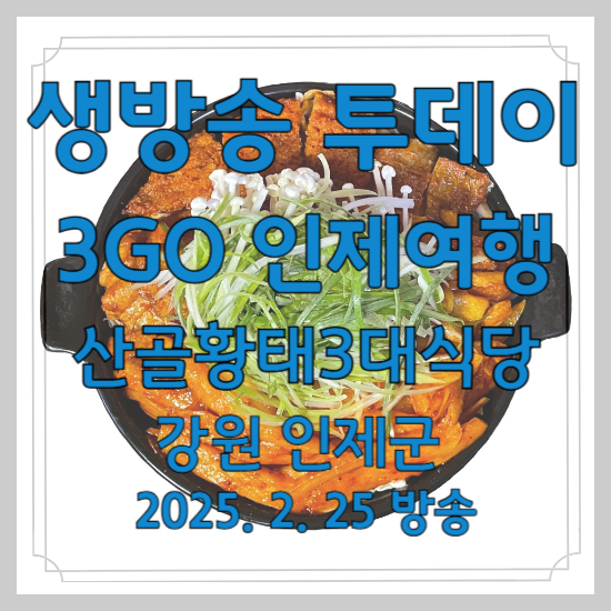 생방송 투데이 3GO 인제여행