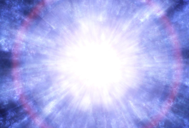 빅뱅 이후 우주가 팽창하며 별과 은하가 형성되는 장면