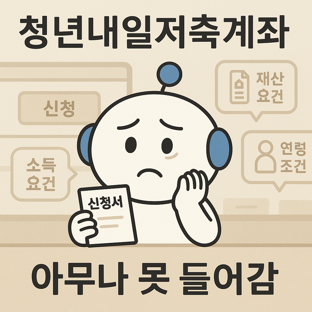 청년내일저축계좌 아무나 못 만든다? 가입 조건 완벽 정리!