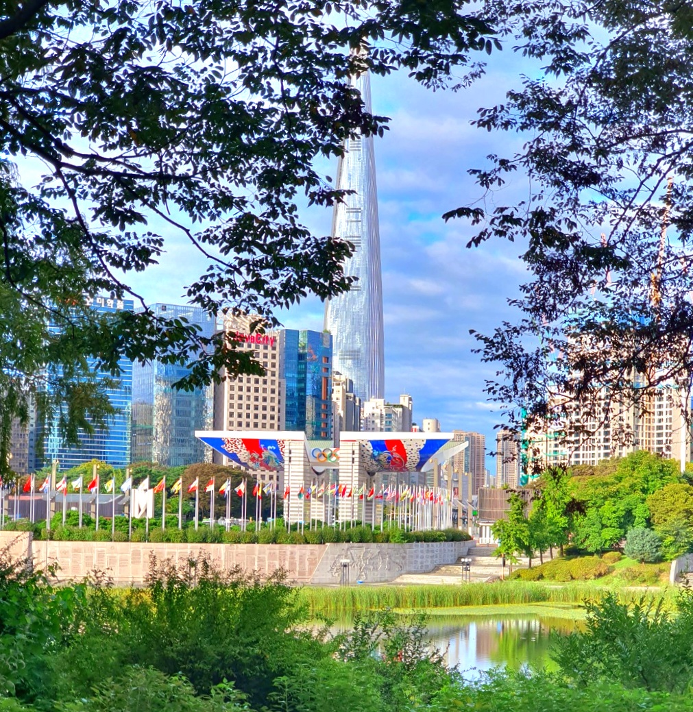 공원에서-롯데월드가-보입니다.