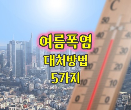 여름폭염-대처방법