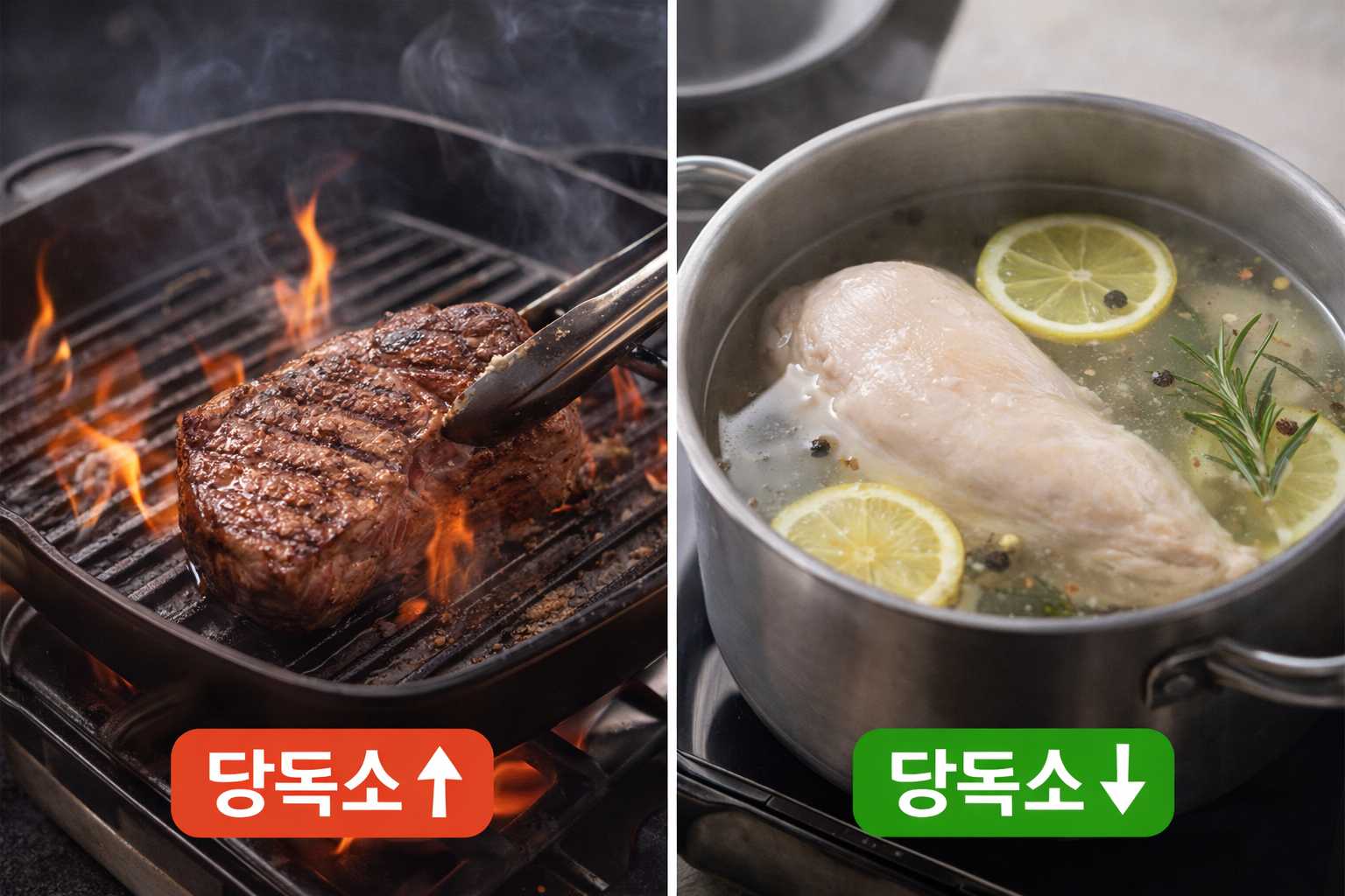 조리법에 따른 당독소의 변화 이미지