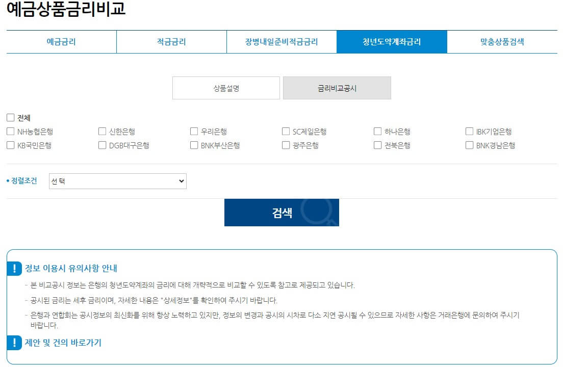 청년도약계좌-금리비교