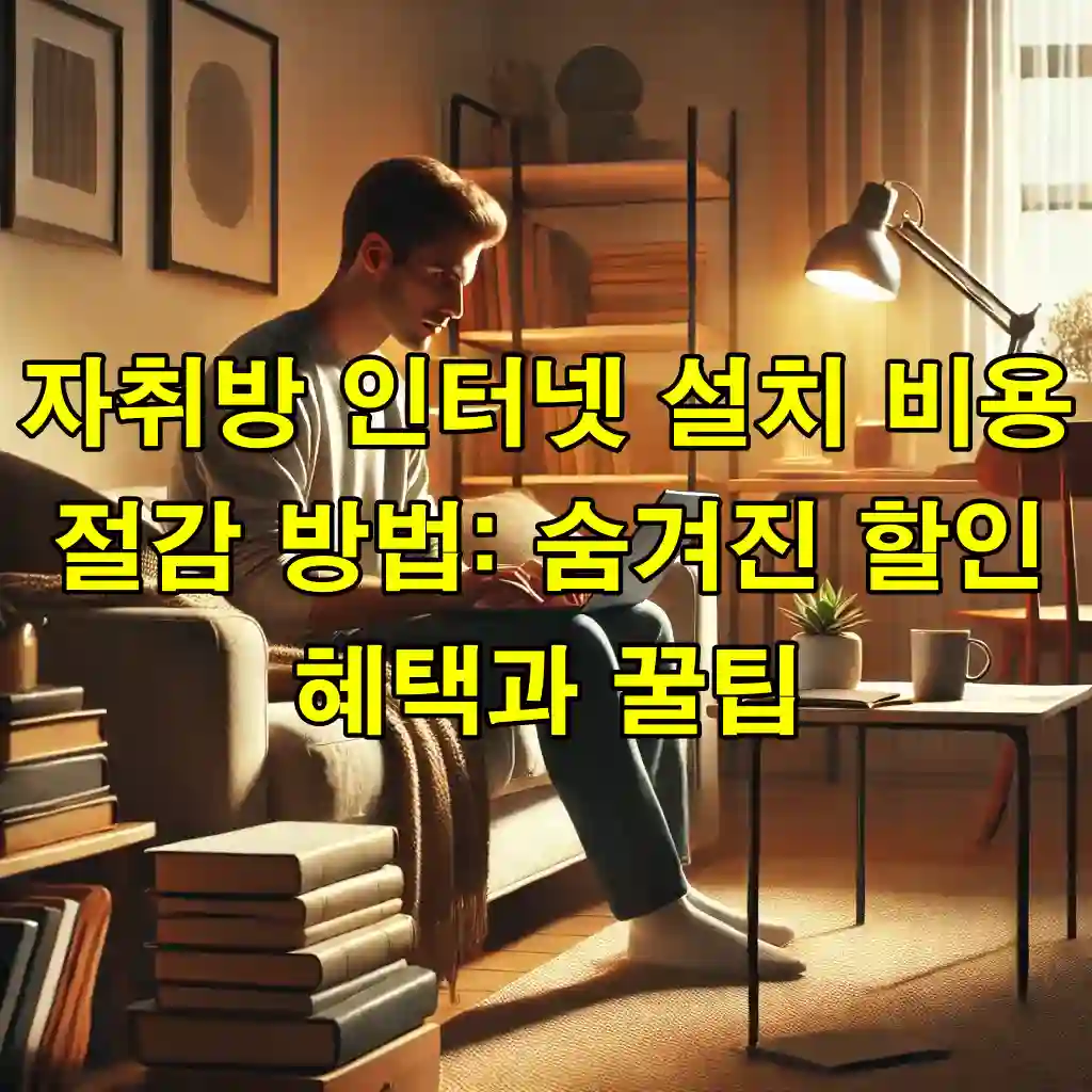 자취방 인터넷 설치 비용 절감 방법: 숨겨진 할인 혜택과 꿀팁